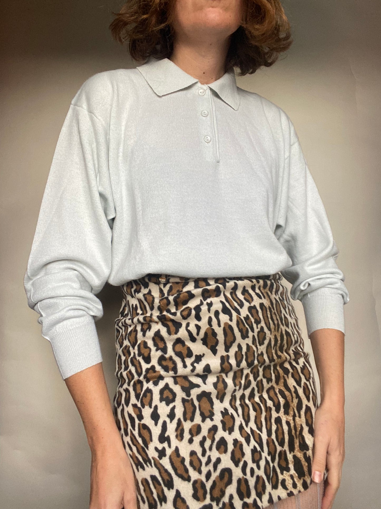 Polo ghiaccio in lana