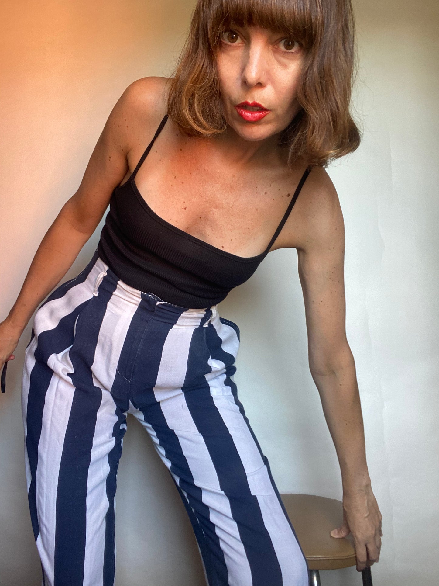 pantalone righe vintage
