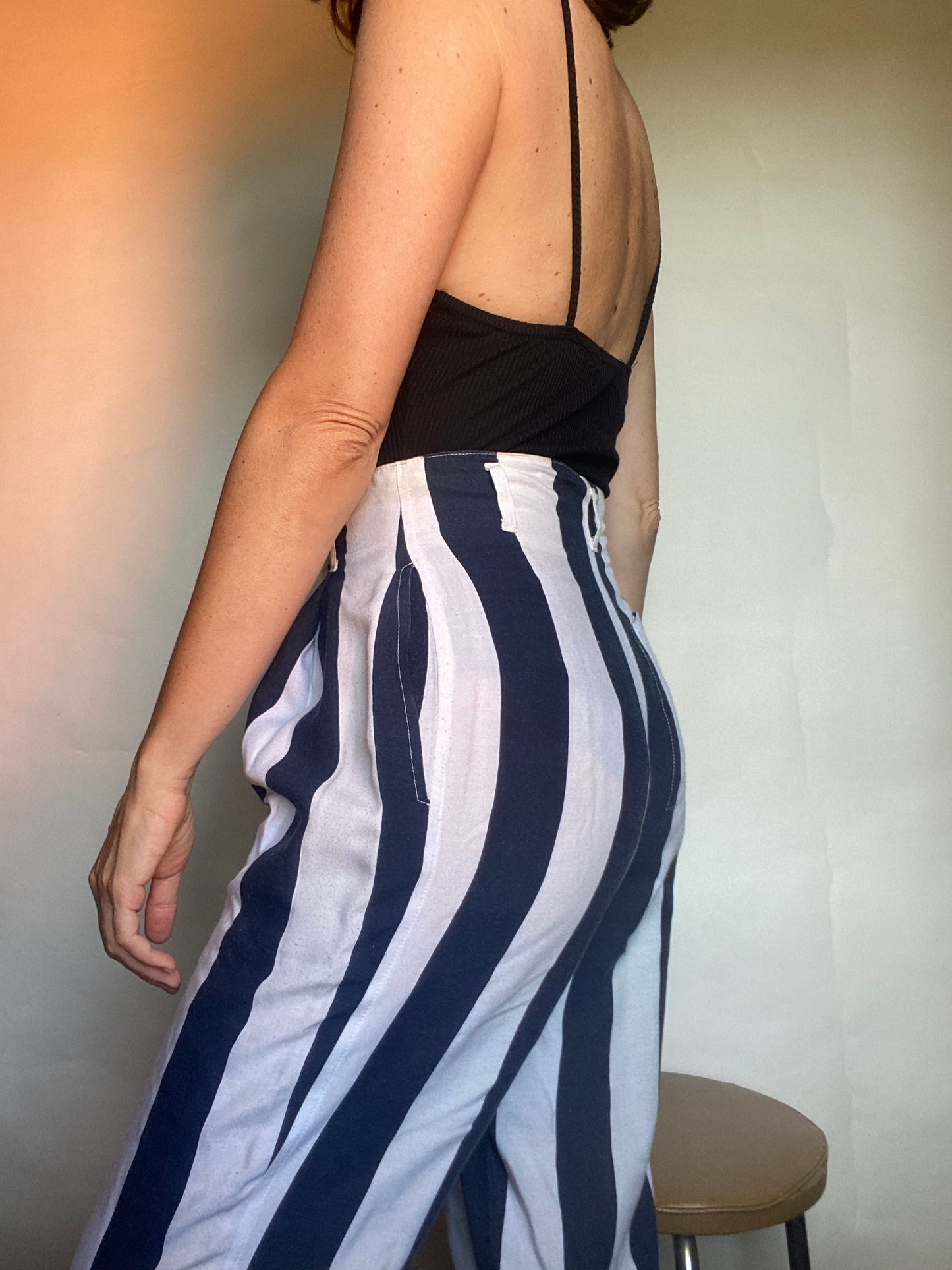 pantalone righe vintage